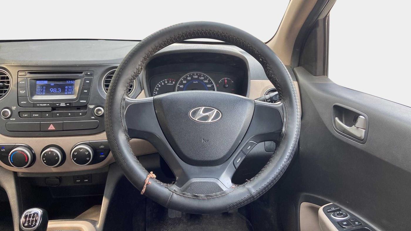 2014 Hyundai Grand i10 SPORTZ 1.2 KAPPA VTVT, Petrol, Manual, 77,393 km, Steering Wheel Close Up