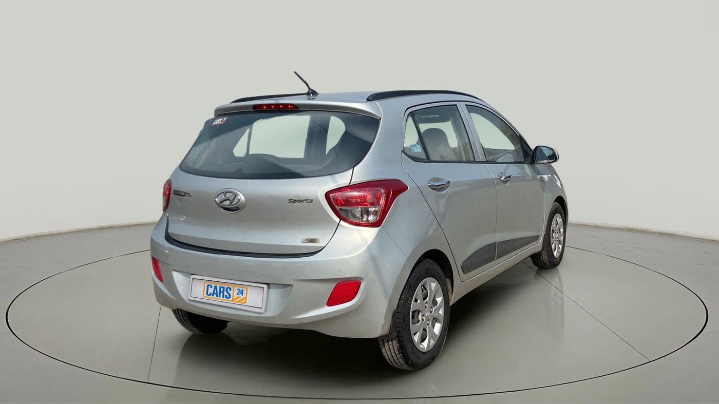 2014 Hyundai Grand i10 SPORTZ 1.2 KAPPA VTVT, Petrol, Manual, 77,393 km, Right Back Diagonal
