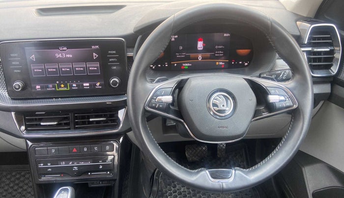 2022 Skoda KUSHAQ STYLE 1.0L TSI AT, Petrol, Automatic, 14,362 km, Steering Wheel Close Up