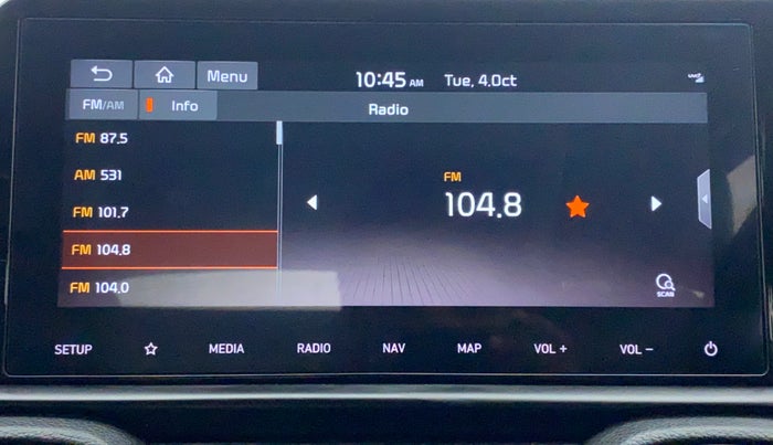 2020 KIA SONET GTX PLUS DCT 1.0, Petrol, Automatic, 7,381 km, Infotainment System