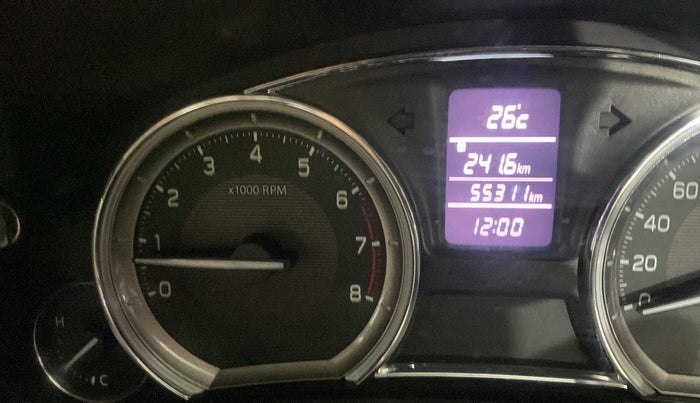 2016 Maruti Ciaz VXI, Petrol, Manual, 55,392 km, Odometer Image