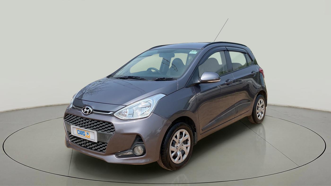 2017 Hyundai Grand i10 SPORTZ (O) 1.2 KAPPA VTVT, Petrol, Manual, 19,137 km, Left Front Diagonal