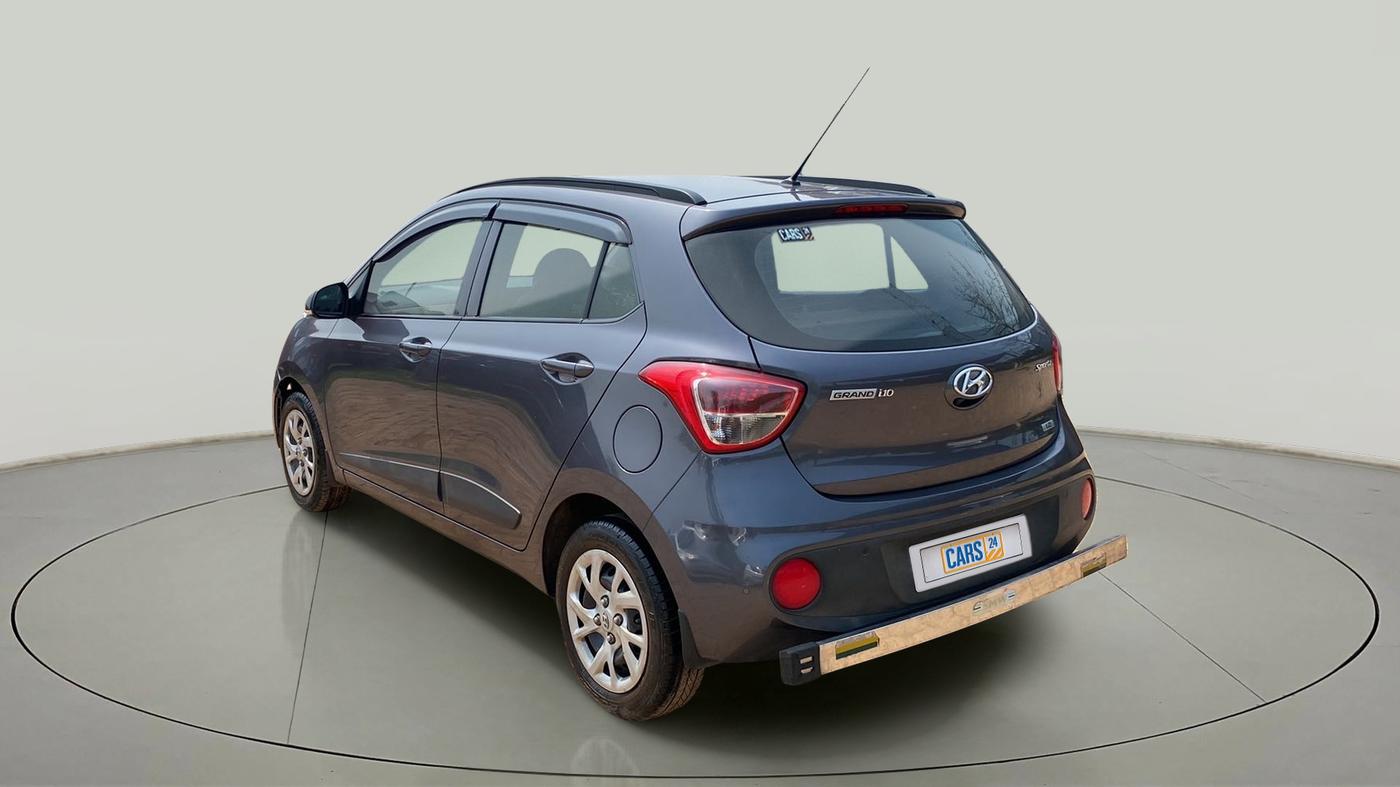 2017 Hyundai Grand i10 SPORTZ (O) 1.2 KAPPA VTVT, Petrol, Manual, 19,137 km, Left Back Diagonal