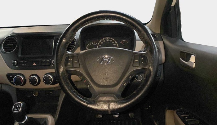 2017 Hyundai Grand i10 SPORTZ (O) 1.2 KAPPA VTVT, Petrol, Manual, 19,885 km, Steering Wheel Close Up