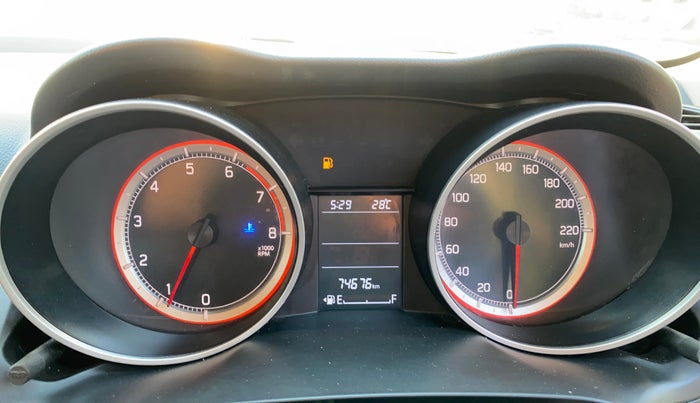 2019 Maruti Swift ZXI, Petrol, Manual, 74,652 km, Odometer Image