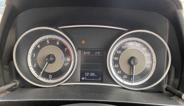 2017 Maruti Dzire ZXI PLUS, Petrol, Manual, 58,184 km, Odometer Image