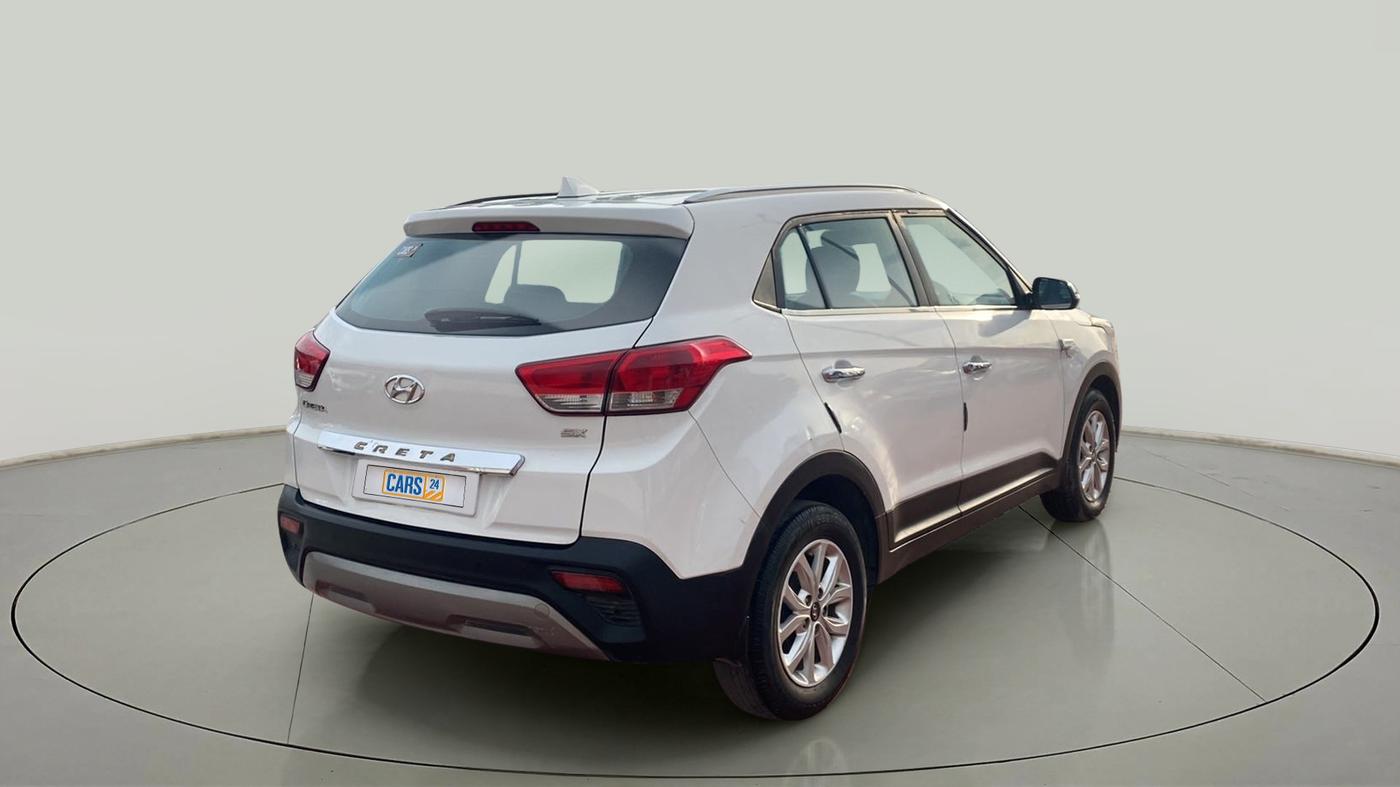 2018 Hyundai Creta SX PLUS 1.6 DIESEL, Diesel, Manual, 76,629 km, Right Back Diagonal