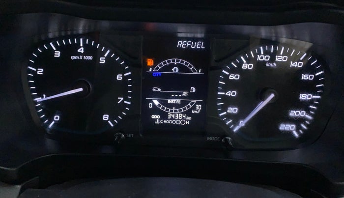 2021 Tata ALTROZ XT PETROL, Petrol, Manual, 34,384 km, Odometer Image