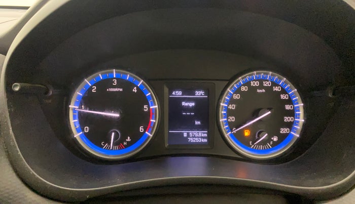 2017 Maruti S Cross ZETA 1.3, Diesel, Manual, 75,214 km, Odometer Image