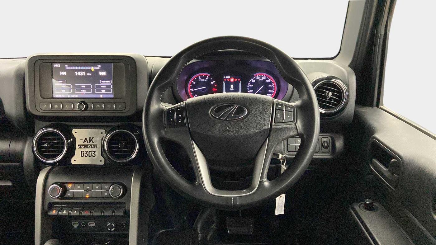 2021 Mahindra Thar LX PETROL HT 4WD AT, Petrol, Automatic, 42,227 km, Steering Wheel Close Up