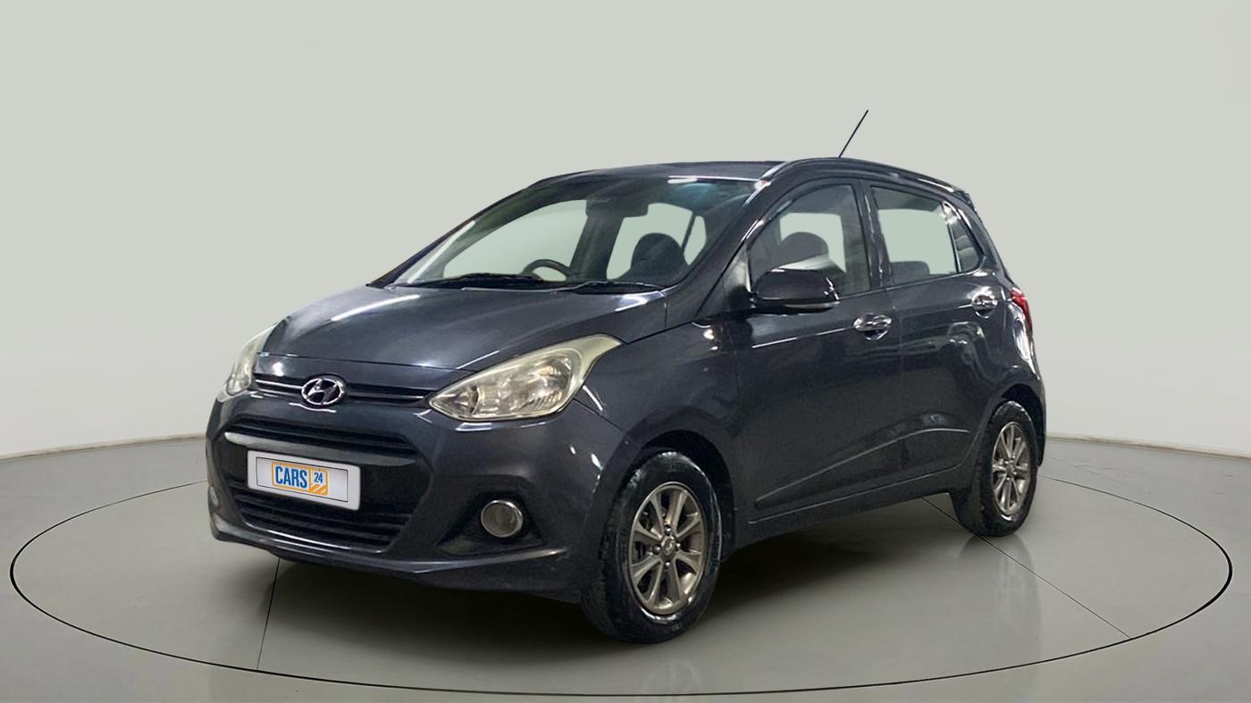 2015 Hyundai Grand i10 ASTA (O) 1.2 KAPPA VTVT, Petrol, Manual, 1,17,933 km, Left Front Diagonal