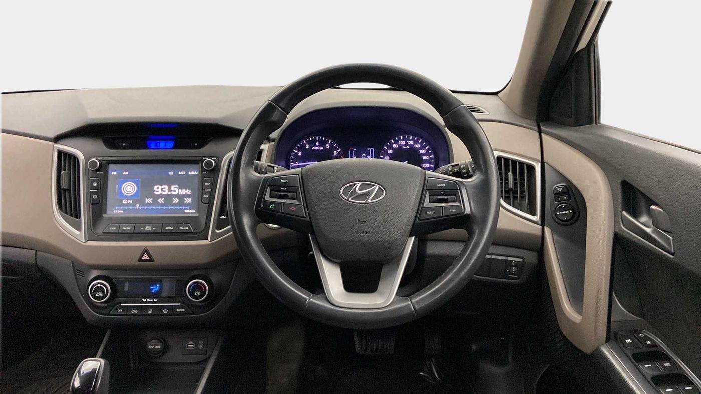 2016 Hyundai Creta SX PLUS AT 1.6 PETROL, Petrol, Automatic, 59,705 km, Steering Wheel Close Up
