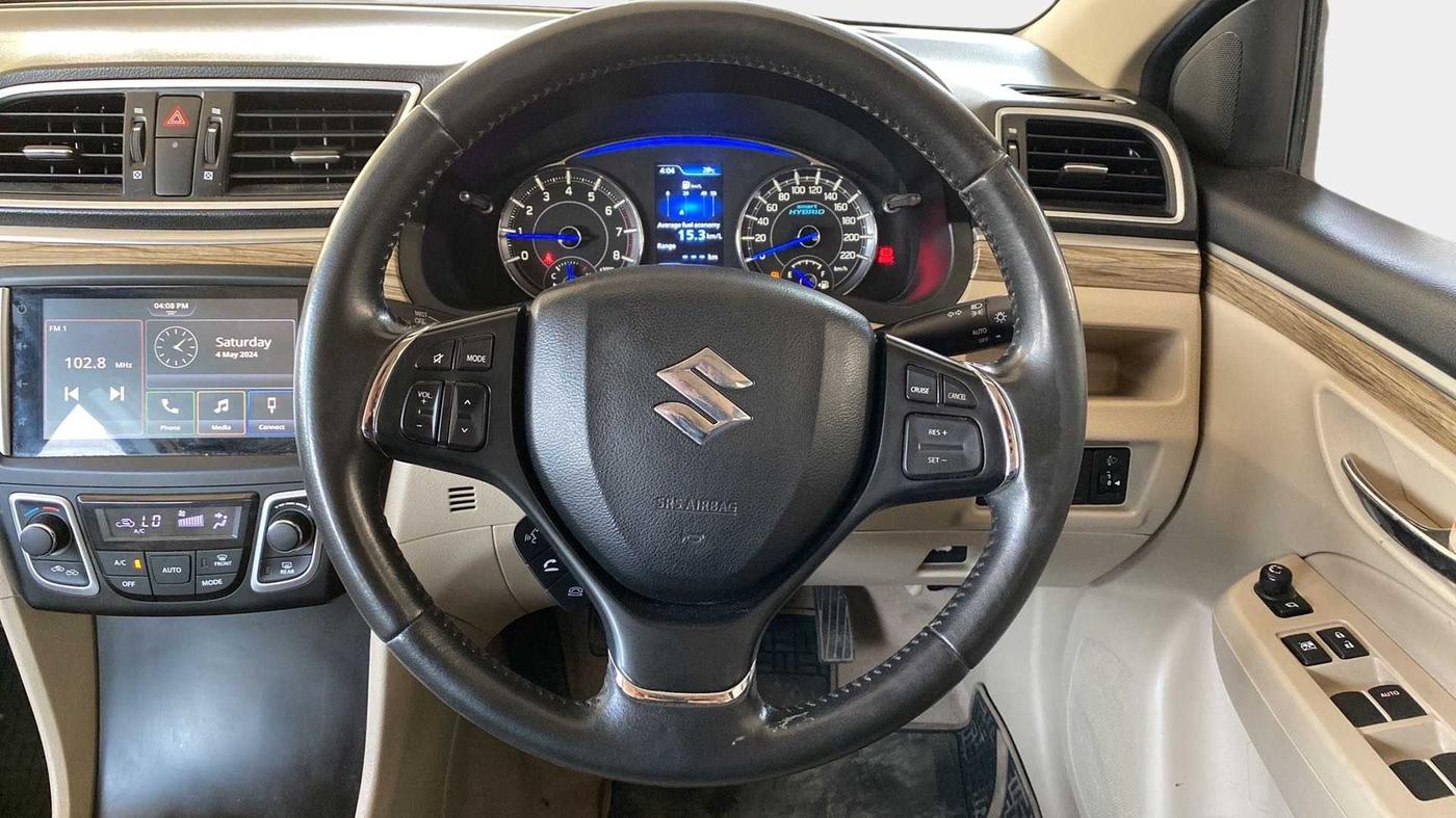 2021 Maruti Ciaz ALPHA 1.5 SHVS PETROL, Petrol, Manual, 45,342 km, Steering Wheel Close Up