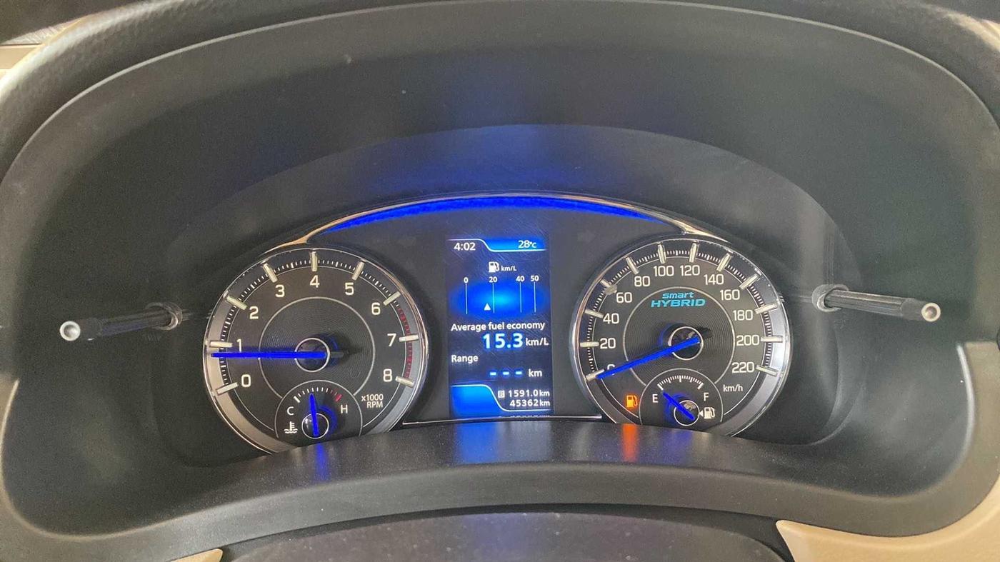 2021 Maruti Ciaz ALPHA 1.5 SHVS PETROL, Petrol, Manual, 45,342 km, Odometer Image