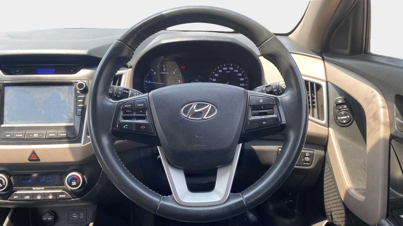 2018 Hyundai Creta SX (O) 1.6 DIESEL, Diesel, Manual, 40,746 km, Steering Wheel Close Up