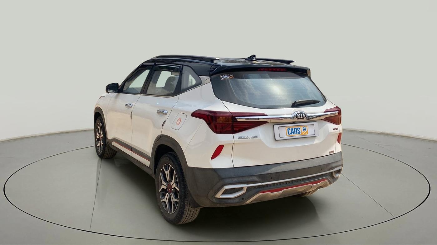 2021 KIA SELTOS GTX PLUS 1.4 PETROL DCT DUAL TONE, Petrol, Automatic, 30,414 km, Left Back Diagonal