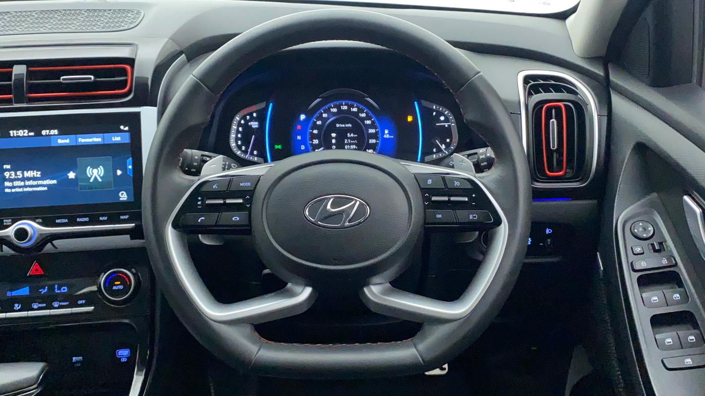 2022 Hyundai Creta SX (O) 1.4 TURBO DCT, Petrol, Automatic, 8,909 km, Steering Wheel Close Up