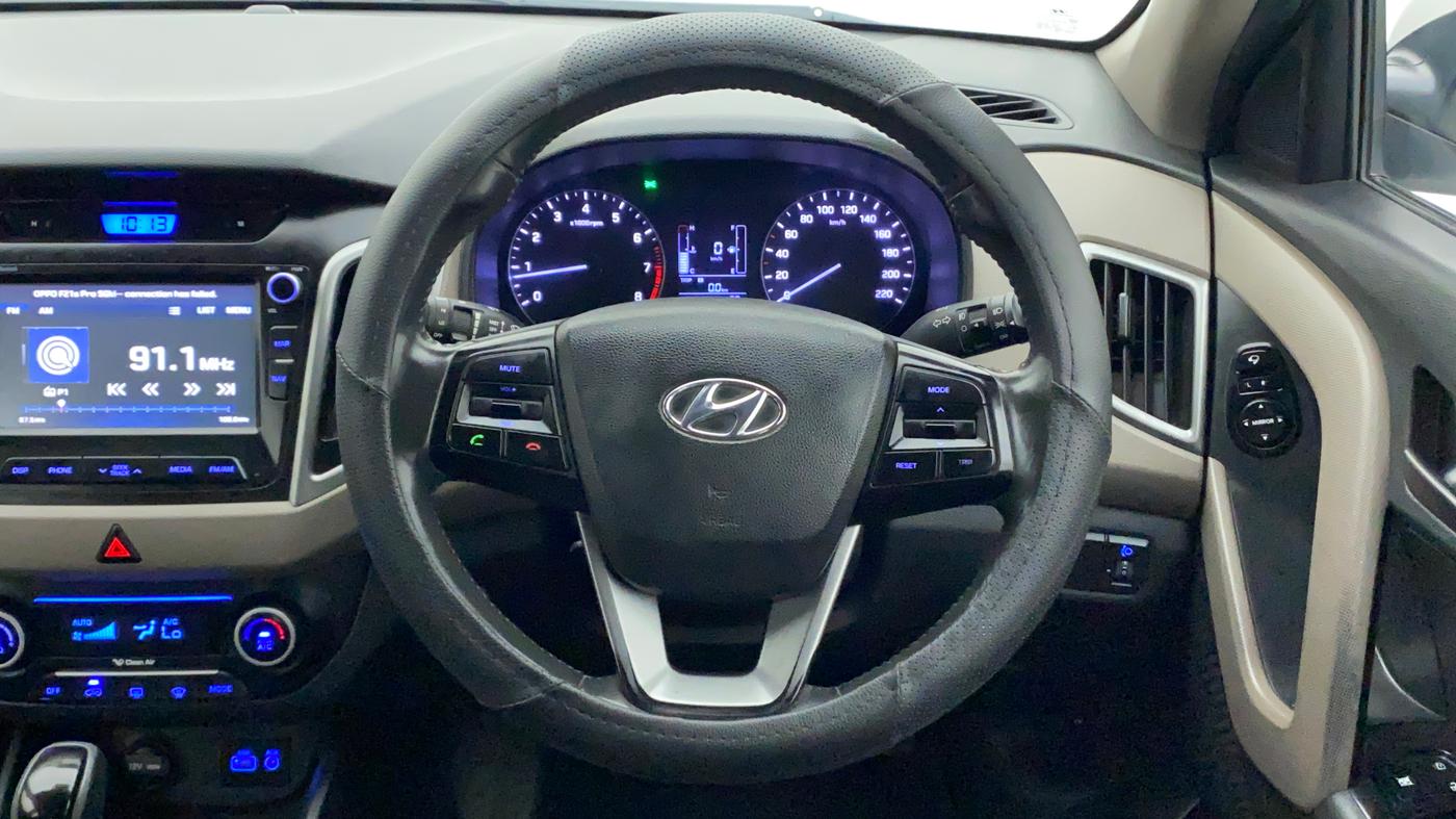 2017 Hyundai Creta SX PLUS AT 1.6 PETROL, Petrol, Automatic, 88,717 km, Steering Wheel Close Up