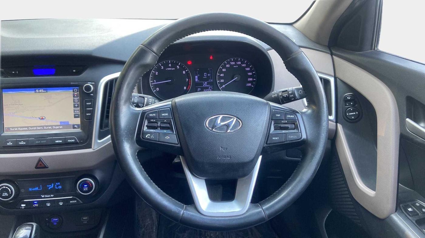 2018 Hyundai Creta SX AT 1.6 PETROL, Petrol, Automatic, 81,984 km, Steering Wheel Close Up