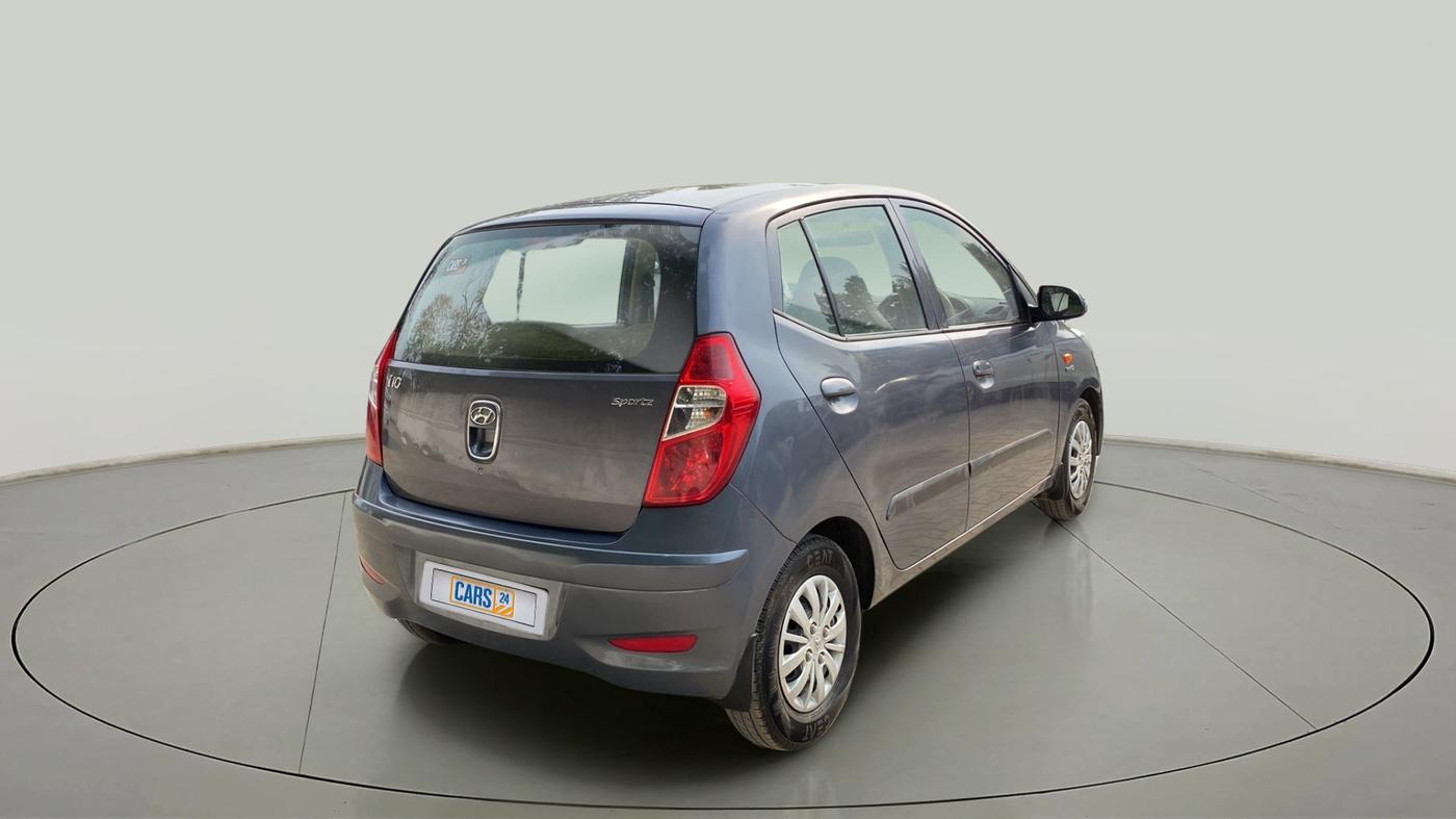 2013 Hyundai i10 SPORTZ 1.1, Petrol, Manual, 1,07,713 km, Right Back Diagonal