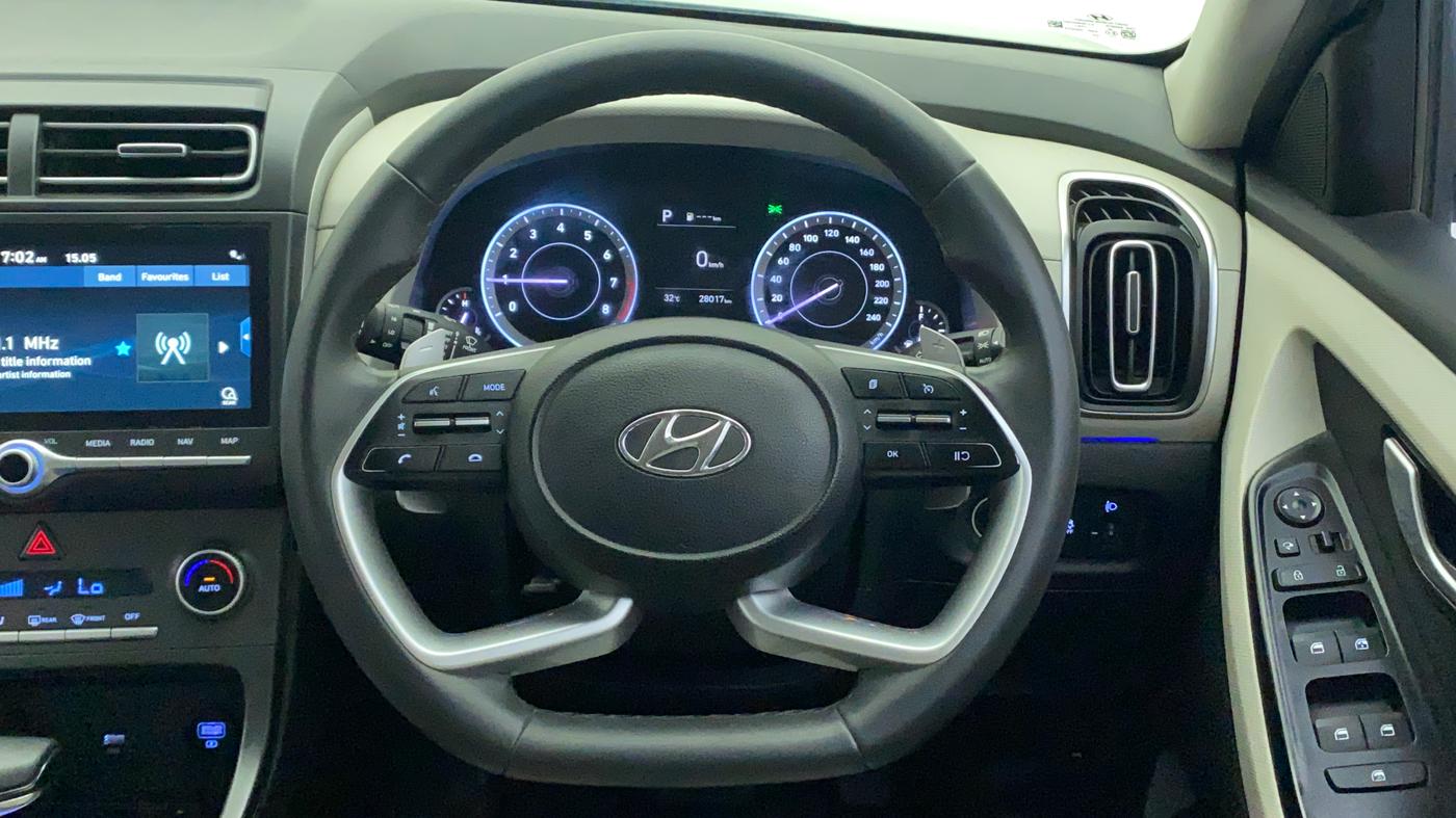 2022 Hyundai Creta SX IVT 1.5 PETROL, Petrol, Automatic, 28,016 km, Steering Wheel Close Up