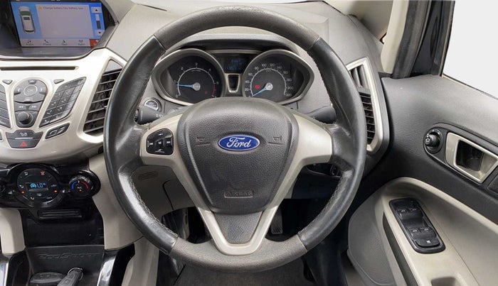 2017 Ford Ecosport TITANIUM 1.5L DIESEL, Diesel, Manual, 1,11,848 km, Steering Wheel Close Up