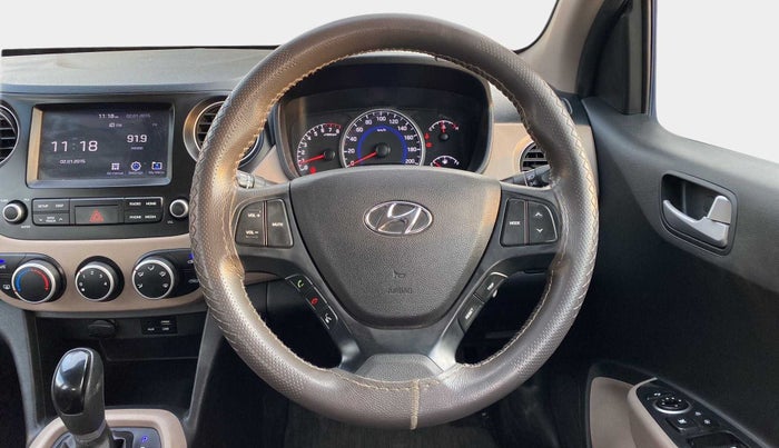 2018 Hyundai Grand i10 SPORTZ AT 1.2 KAPPA VTVT, Petrol, Automatic, 45,828 km, Steering Wheel Close Up