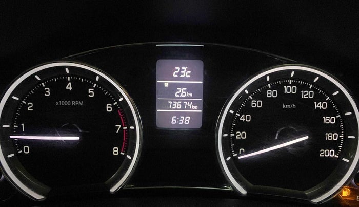 2017 Maruti Ciaz ALPHA 1.4 PETROL, Petrol, Manual, 73,672 km, Odometer Image