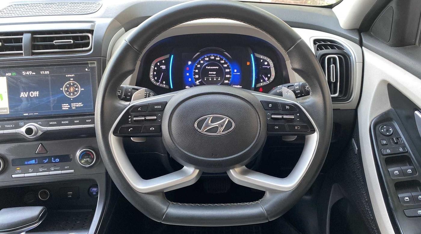 2021 Hyundai Creta SX (O) AT 1.5 DIESEL, Diesel, Automatic, 51,078 km, Steering Wheel Close Up