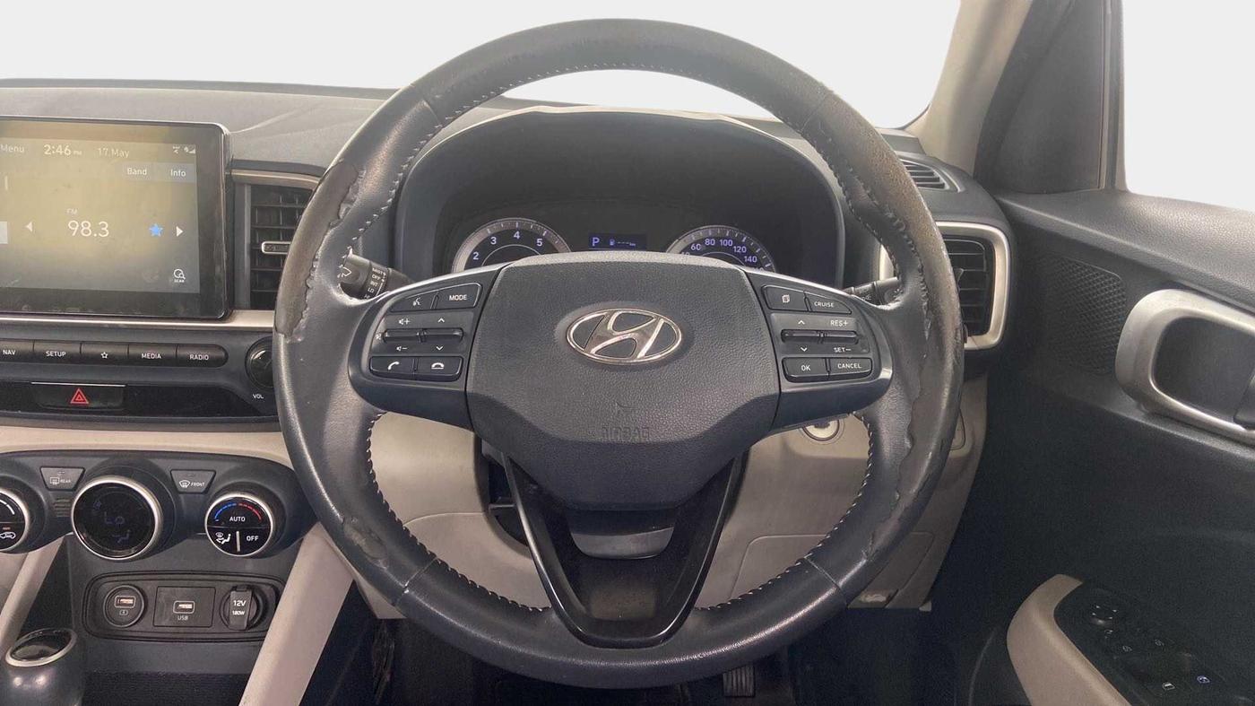 2019 Hyundai VENUE SX PLUS 1.0 TURBO DCT DUAL TONE, Petrol, Automatic, 65,751 km, Steering Wheel Close Up