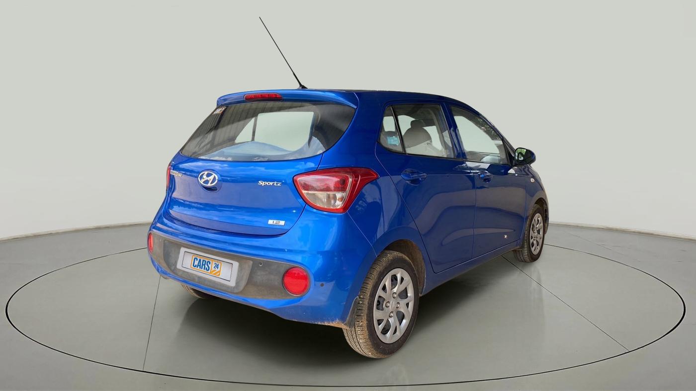 2017 Hyundai Grand i10 SPORTZ 1.2 KAPPA VTVT, CNG, Manual, 40,393 km, Right Back Diagonal