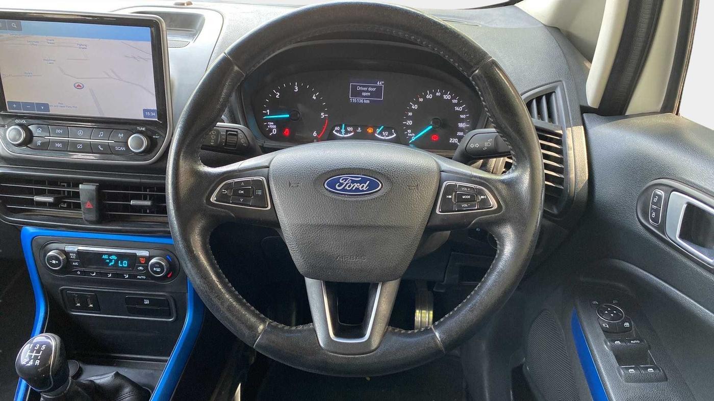 2018 Ford Ecosport TITANIUM 1.5L SIGNATURE EDITION (SUNROOF) DIESEL, Diesel, Manual, 1,15,367 km, Steering Wheel Close Up