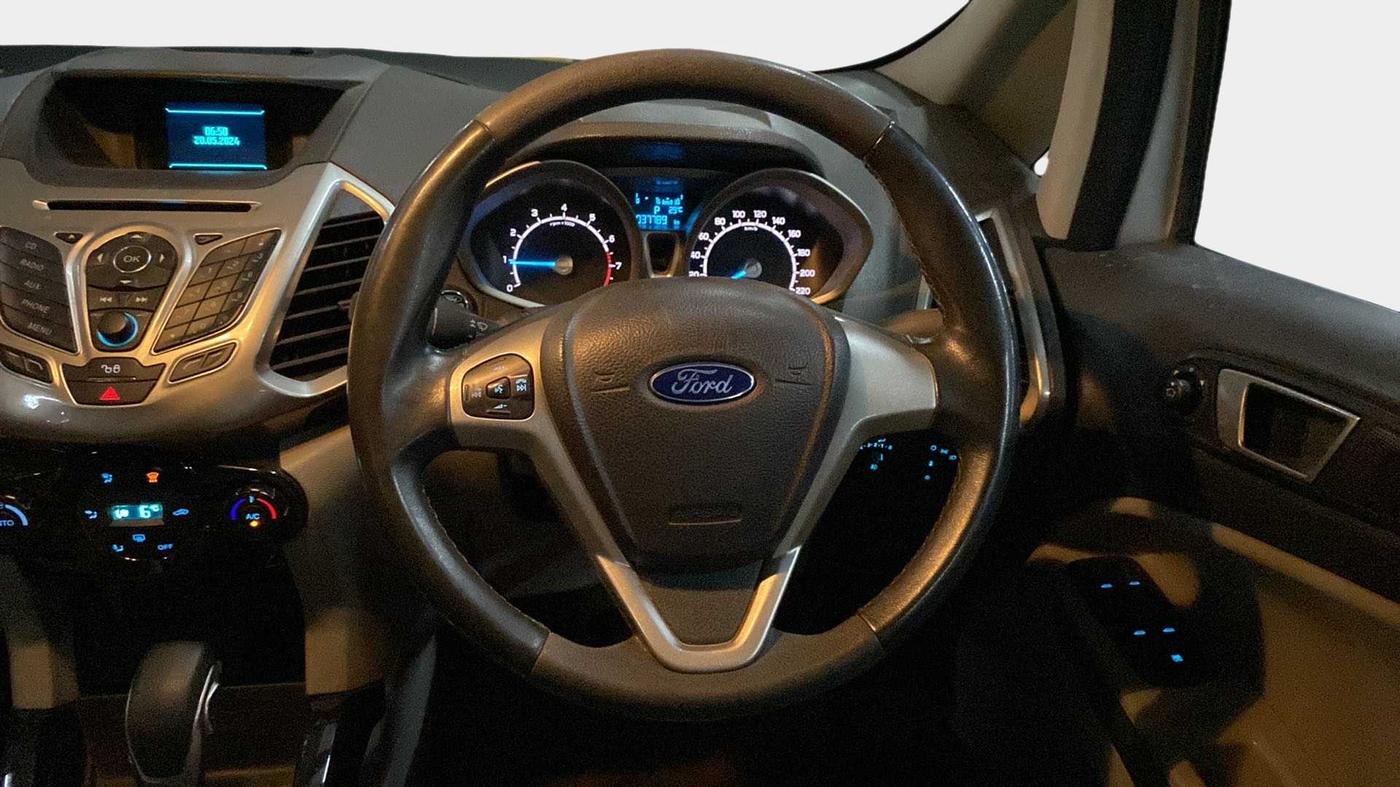 2016 Ford Ecosport TITANIUM 1.5L PETROL AT, CNG, Automatic, 37,853 km, Steering Wheel Close Up