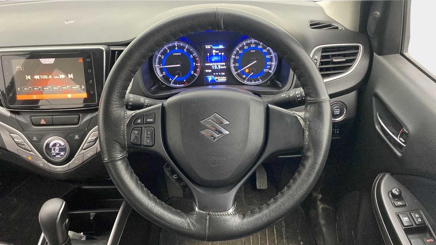 2021 Maruti Baleno ZETA CVT PETROL 1.2, Petrol, Automatic, 23,817 km, Steering Wheel Close Up