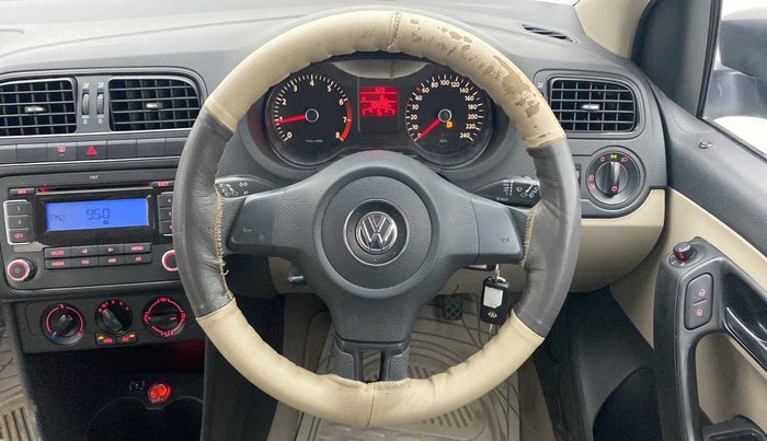 2012 Volkswagen Polo COMFORTLINE 1.2L PETROL, Petrol, Manual, 1,08,773 km, Steering Wheel Close Up