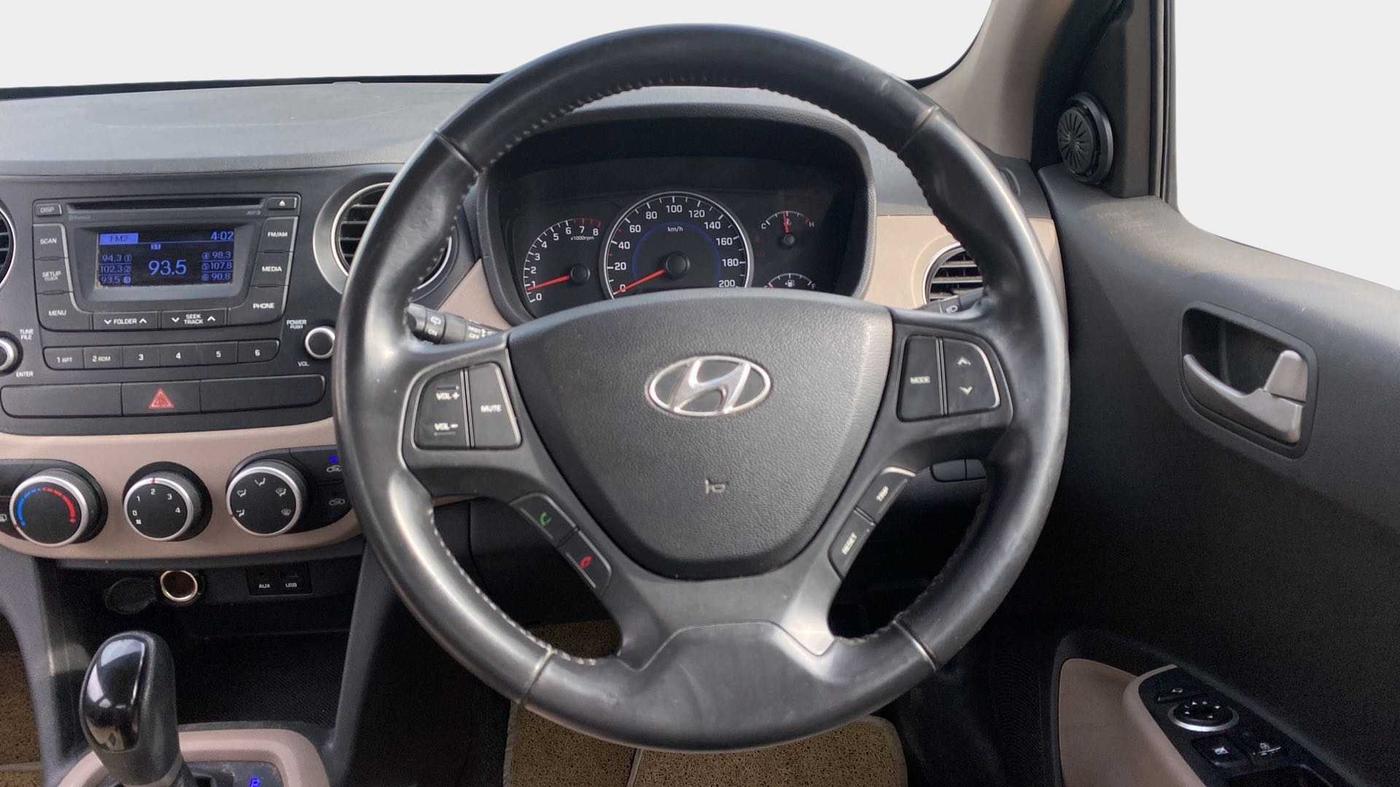 2014 Hyundai Grand i10 ASTA AT 1.2 KAPPA VTVT, Petrol, Automatic, 44,084 km, Steering Wheel Close Up