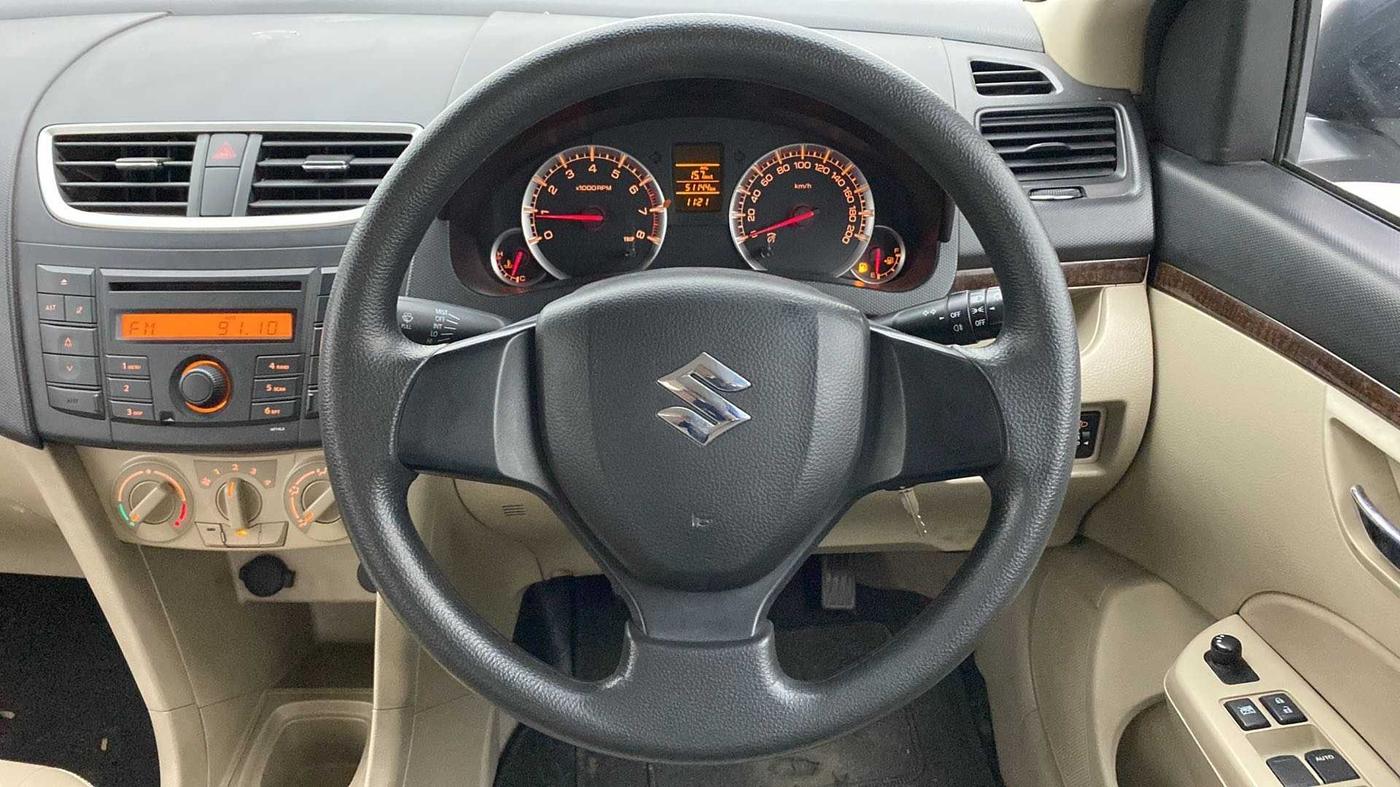 2014 Maruti Swift Dzire VXI, Petrol, Manual, 51,073 km, Steering Wheel Close Up