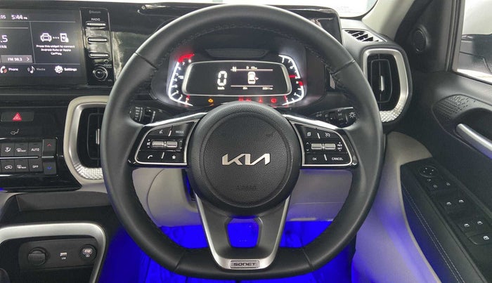 2022 KIA SONET HTX 1.0 IMT, Petrol, Manual, 22,287 km, Steering Wheel Close Up