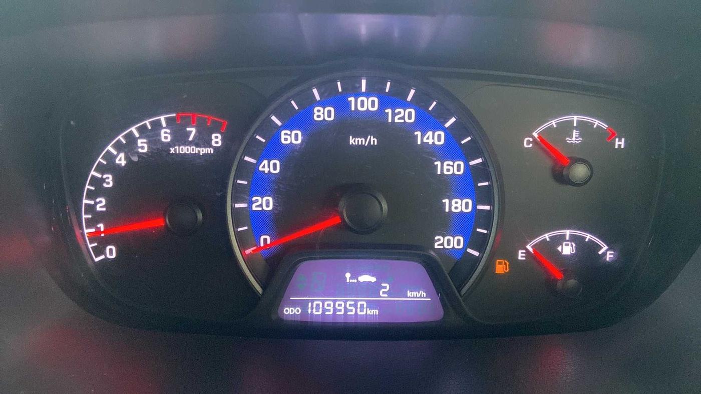 2016 Hyundai Xcent SX 1.2, Petrol, Manual, 1,10,181 km, Odometer Image