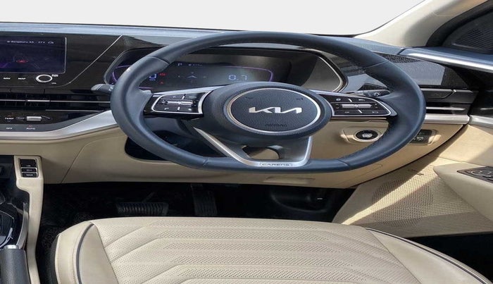 2022 KIA CARENS LUXURY PLUS 1.4 PETROL DCT 6 STR, Petrol, Automatic, 11,956 km, Steering Wheel Close Up