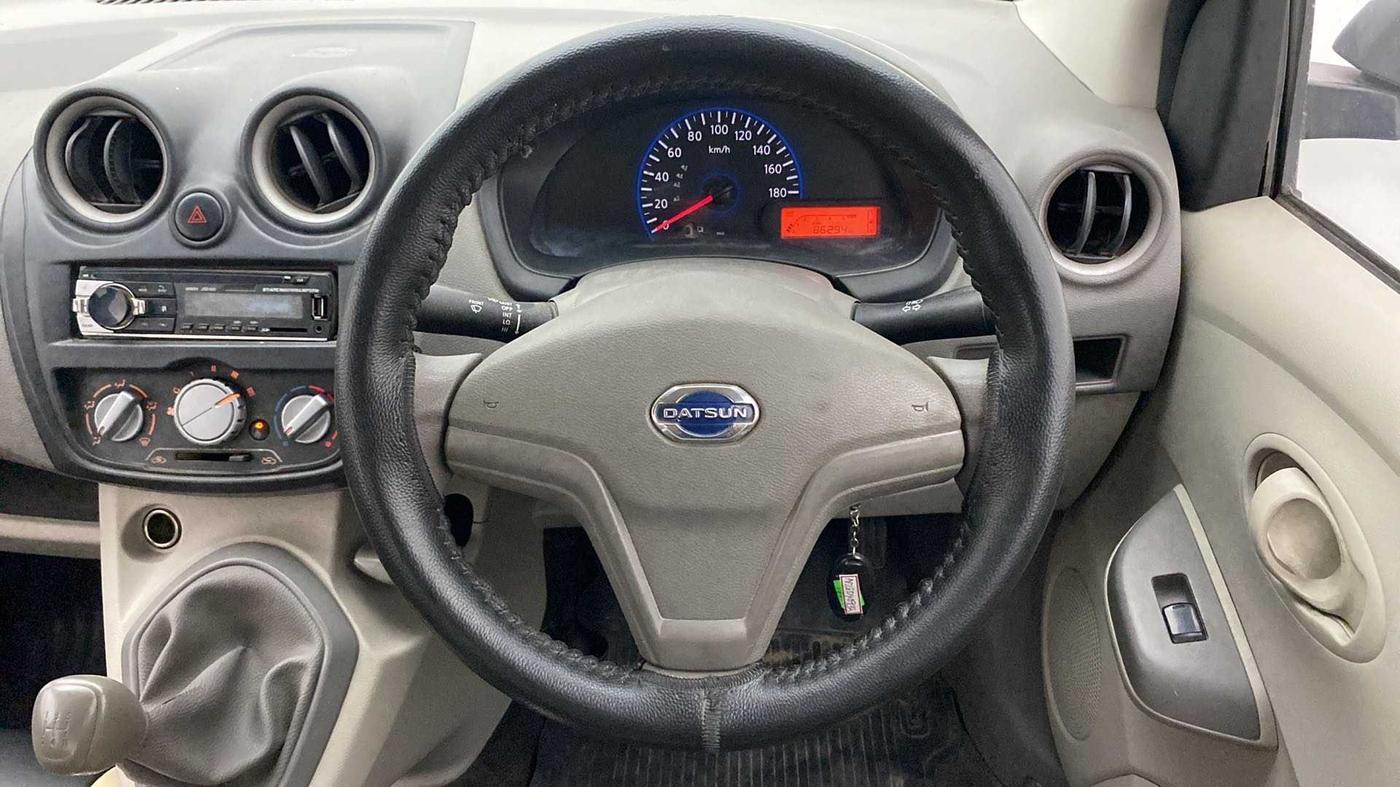 2014 Datsun Go T, Petrol, Manual, 86,206 km, Steering Wheel Close Up