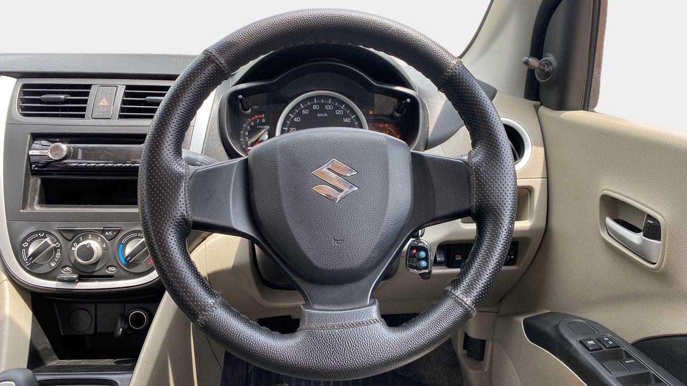 2014 Maruti Celerio VXI AMT, Petrol, Automatic, 14,522 km, Steering Wheel Close Up