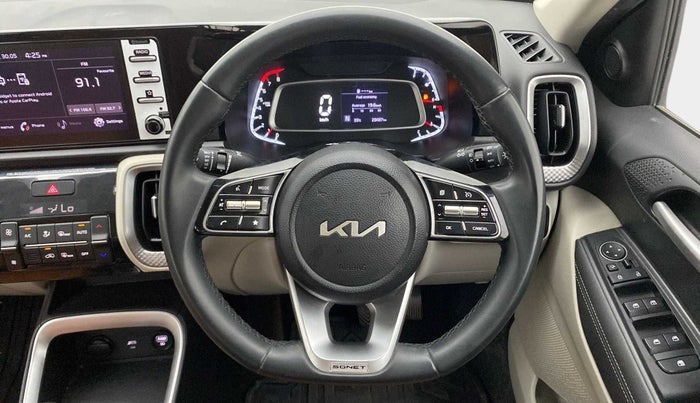 2021 KIA SONET HTX PLUS 1.0 IMT, Petrol, Manual, 28,418 km, Steering Wheel Close Up