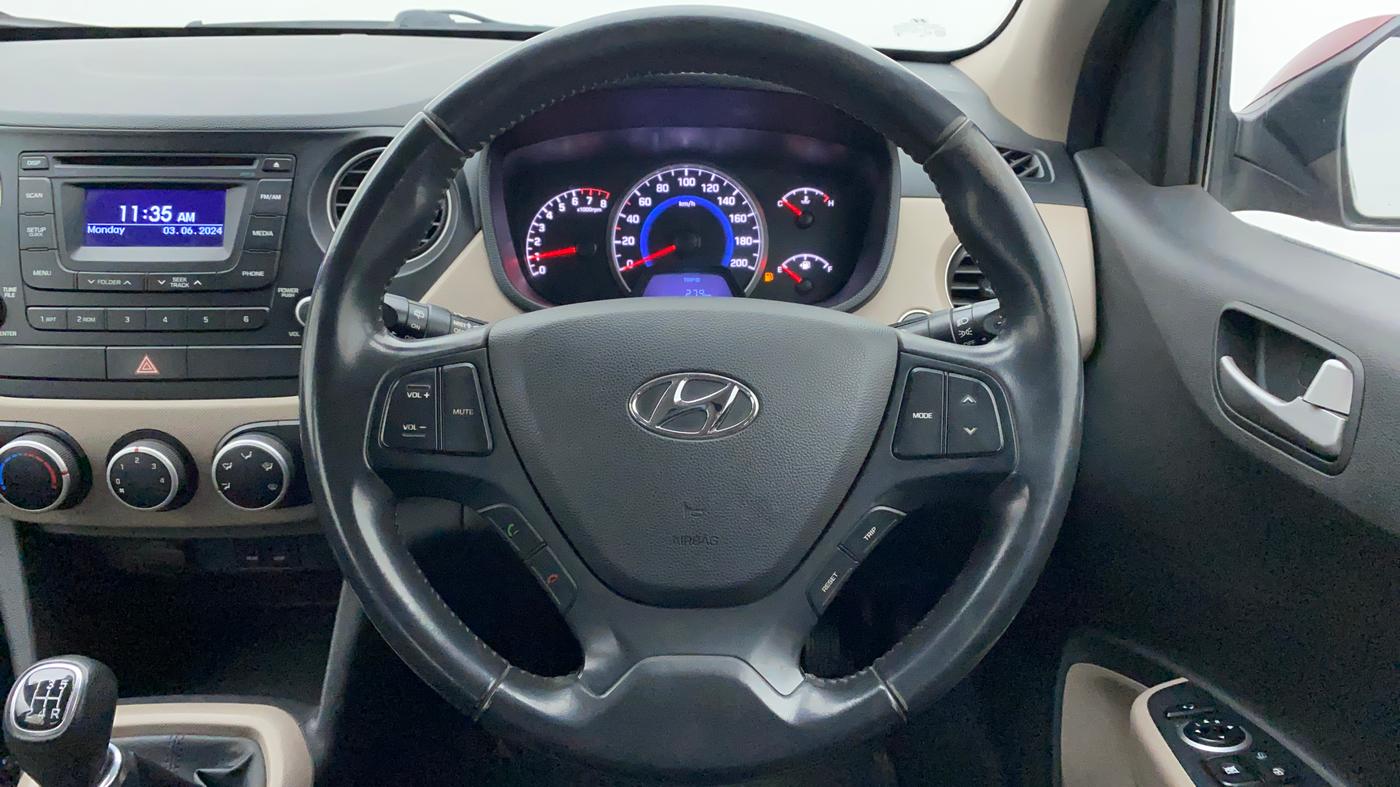 2014 Hyundai Grand i10 ASTA (O) 1.2 KAPPA VTVT, Petrol, Manual, 37,516 km, Steering Wheel Close Up