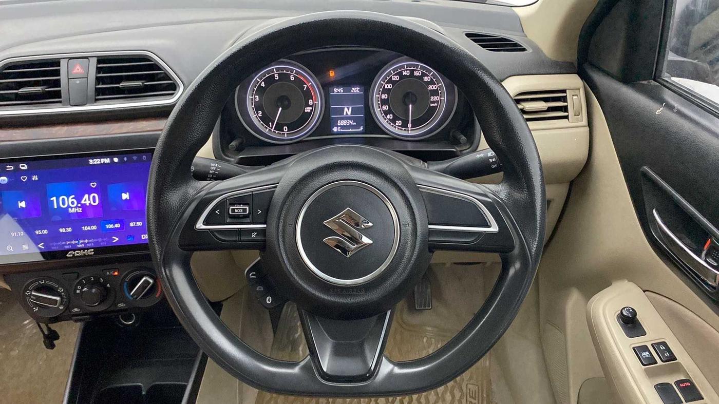 2018 Maruti Dzire VXI AMT, Petrol, Automatic, 68,760 km, Steering Wheel Close Up