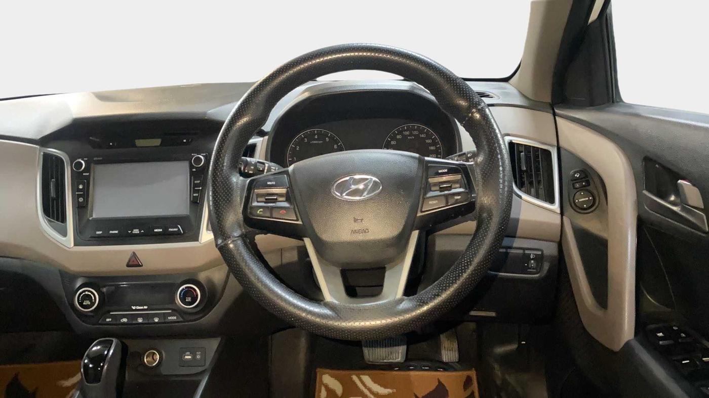 2018 Hyundai Creta SX PLUS AT 1.6 PETROL, Petrol, Automatic, 44,001 km, Steering Wheel Close Up