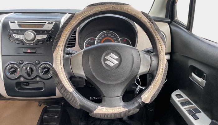2013 Maruti Wagon R 1.0 VXI, Petrol, Manual, 76,286 km, Steering Wheel Close Up