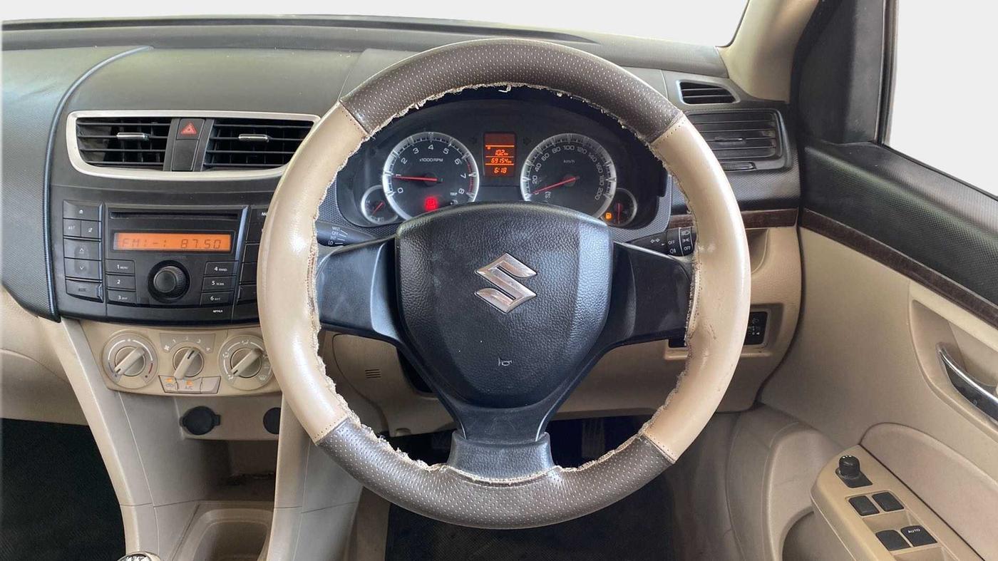 2013 Maruti Swift Dzire VXI, Petrol, Manual, 69,142 km, Steering Wheel Close Up