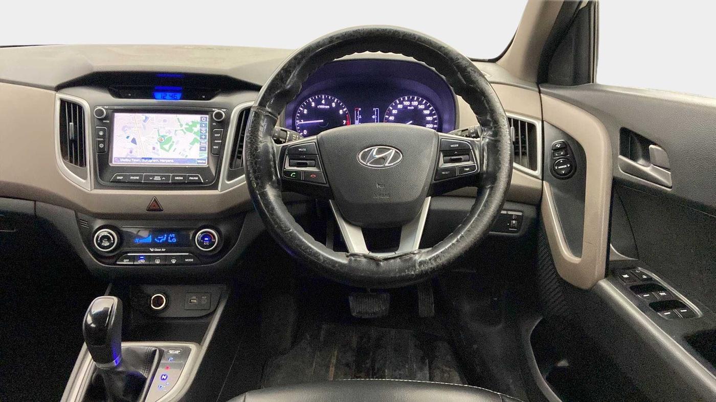 2018 Hyundai Creta SX PLUS AT 1.6 PETROL, Petrol, Automatic, 86,310 km, Steering Wheel Close Up