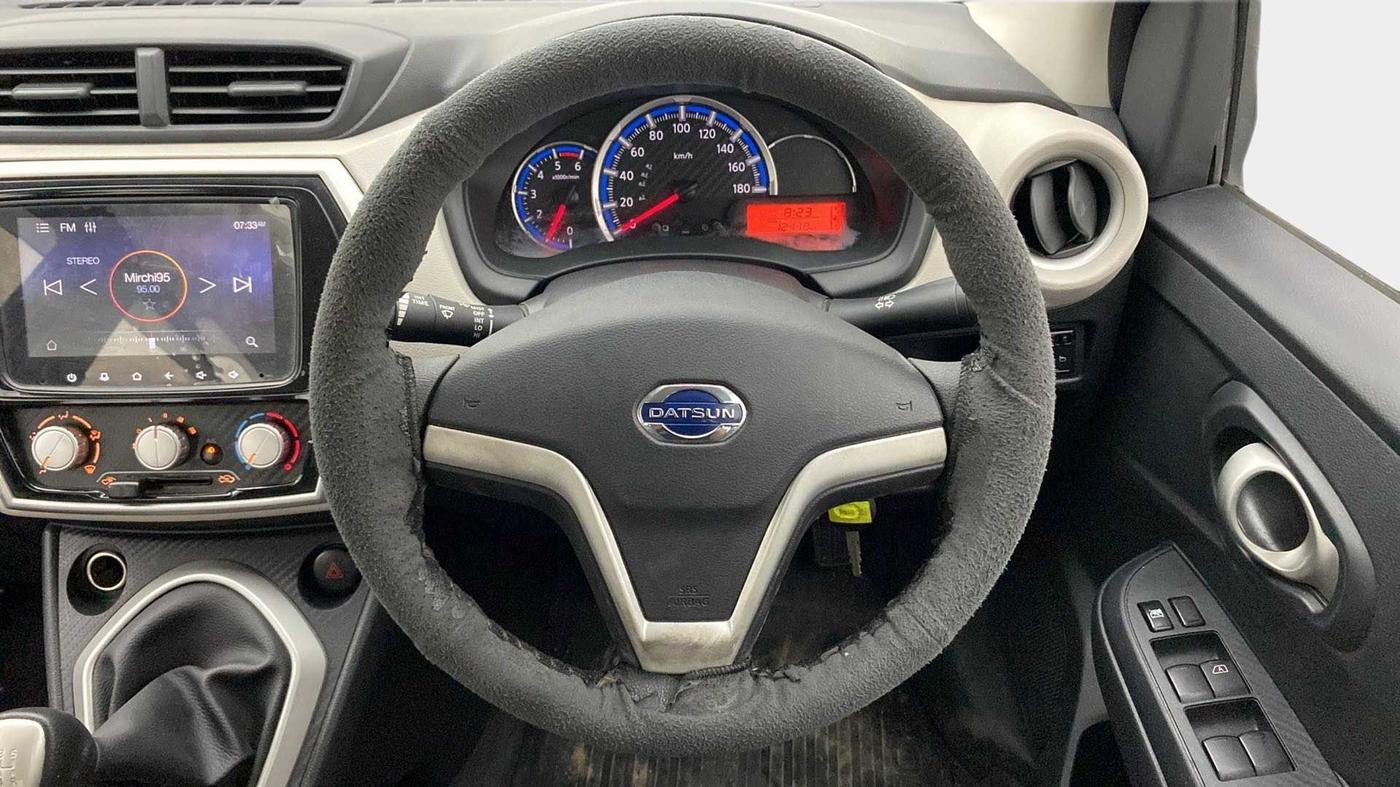 2019 Datsun Go Plus T, Petrol, Manual, 12,049 km, Steering Wheel Close Up